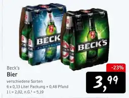 KONSUM Beck's bier Angebot
