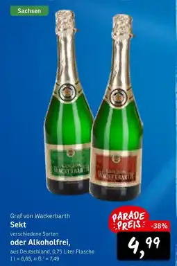 KONSUM Graf von wackerbarth sekt oder alkoholfrei Angebot