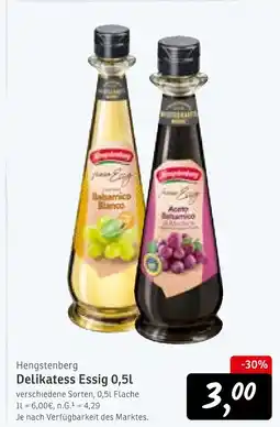 KONSUM Hengstenberg delikatess essig balsamico bianco Angebot