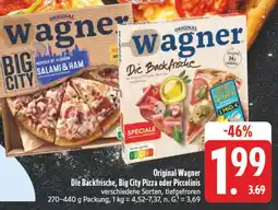 E-Center Original wagner big city pizza salami & ham Angebot