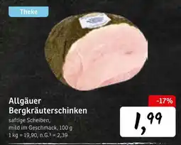 KONSUM Allgäuer bergkräuterschinken Angebot