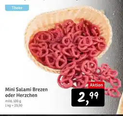 KONSUM Mini salami brezen oder herzchen Angebot