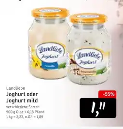 KONSUM Landliebe joghurt oder joghurt mild Angebot