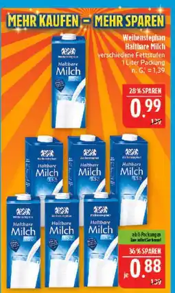 Marktkauf Weihenstephan haltbare milch 1,5% Angebot