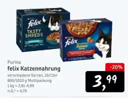KONSUM Purina felix katzennahrung tasty shreds Angebot