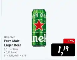 KONSUM Heineken pure malt lager beer Angebot