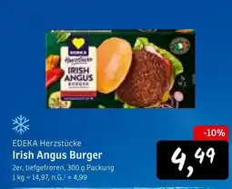 KONSUM Edeka herzstücke irish angus burger Angebot