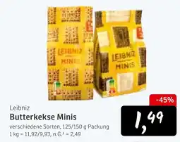KONSUM Leibniz butterkekse minis Angebot