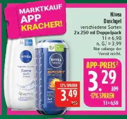 Marktkauf Nivea creme soft duschgel Angebot