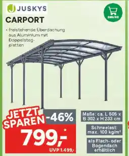 Marktkauf Juskys carport Angebot