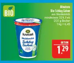Marktkauf Alnatura bio schlag sahne Angebot