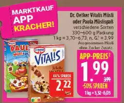 Marktkauf Dr. oetker vitalis müsli Angebot