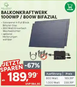 Marktkauf Balkonkraftwerk 800w bifazial Angebot