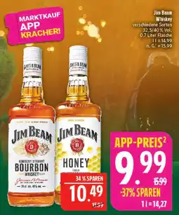 Marktkauf Jim beam kentucky straight bourbon whiskey Angebot
