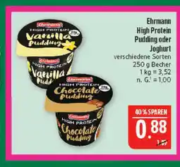 Marktkauf Ehrmann high protein vanilla pudding Angebot