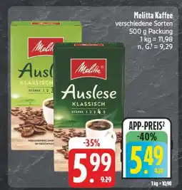 Edeka Melitta auslese klassisch Angebot