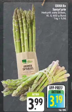 Edeka Edeka bio spargel grün Angebot