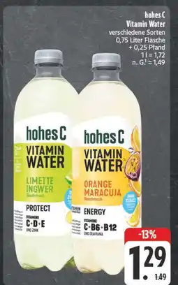 Edeka Hohes c vitamin water limette ingwer Angebot