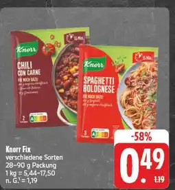 Edeka Knorr chili con carne fix Angebot