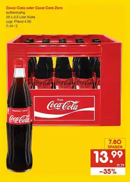 Netto Marken-Discount Coca-cola oder coca cola zero Angebot