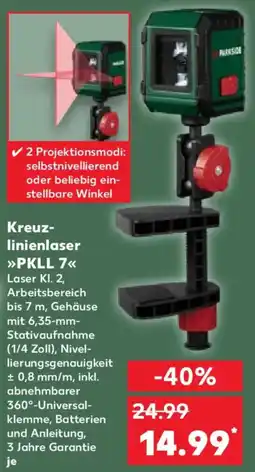 Kaufland Parkside Kreuzlinienlaser PKLL 7 Angebot