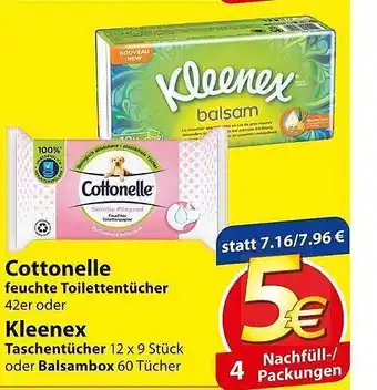 Famila Nord Ost Cottonelle Feuchte Toilettentücher Oder Kleenex Taschentücher Oder Balsambox Angebot