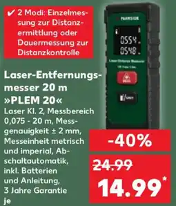 Kaufland Parkside Laser-Entfernungsmesser 20 m PLEM 20 Angebot