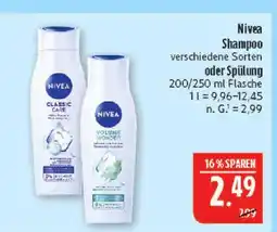 Marktkauf Nivea classic care shampoo Angebot
