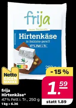 NETTO frija Hirtenkäse Angebot