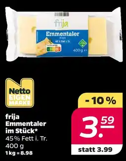 NETTO frija Emmentaler im Stück Angebot