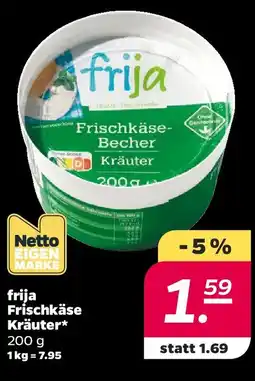 NETTO frija Frischkäse Kräuter Angebot