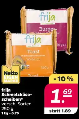 NETTO frija Schmelzkäsescheiben Angebot