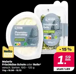 NETTO Meierie Frischkäse Schale oder Rolle Angebot