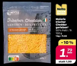 NETTO Meierie Irischer Cheddar gerieben Angebot