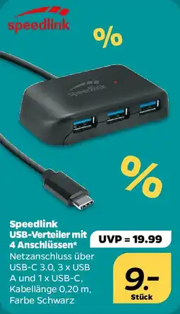 NETTO Speedlink USB-Verteiler mit 4 Anschlüssen Angebot