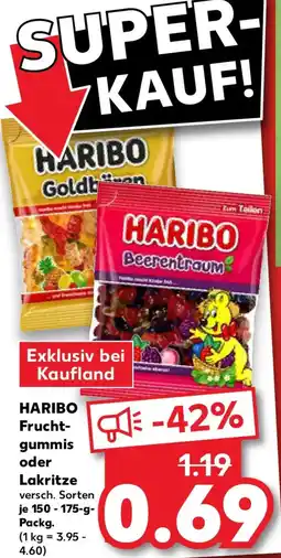 Kaufland HARIBO Fruchtgummis oder Lakritze Angebot