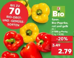 Kaufland Span. Bio-Paprika, rot und gelb Angebot
