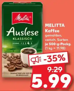 Kaufland MELITTA Kaffee Angebot