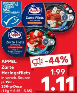 Kaufland APPEL Zarte Heringsfilets Angebot