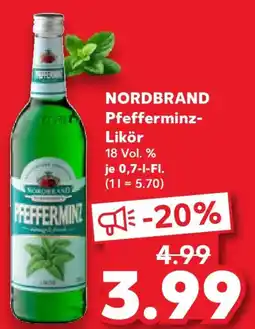 Kaufland NORDBRAND Pfefferminz- Likör Angebot