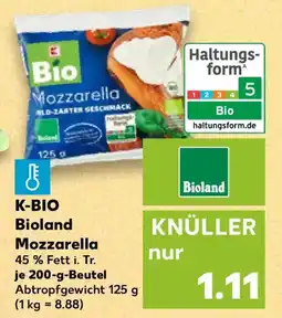 Kaufland K-BIO Bioland Mozzarella Angebot