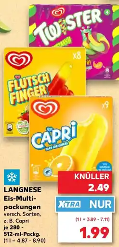 Kaufland LANGNESE Eis-Multipackungen Angebot