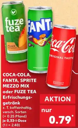 Kaufland COCA-COLA, FANTA, SPRITE MEZZO MIX oder FUZE TEA Erfrischungsgetränk Angebot