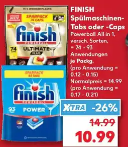 Kaufland FINISH Spülmaschinen- Tabs oder -Caps Angebot