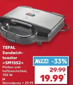 Kaufland TEFAL Sandwich toaster SM1552 Angebot