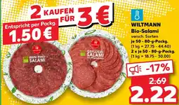 Kaufland WILTMANN Bio-Salami Angebot