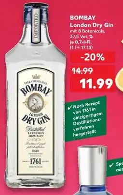 Kaufland BOMBAY London Dry Gin Angebot