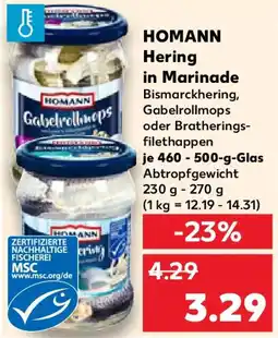 Kaufland HOMANN Hering in Marinade Angebot