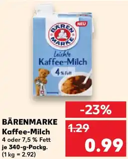Kaufland BÄRENMARKE Kaffee-Milch Angebot