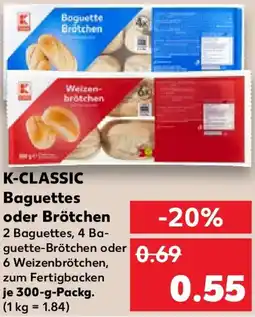 Kaufland K-CLASSIC Baguettes oder Brötchen Angebot